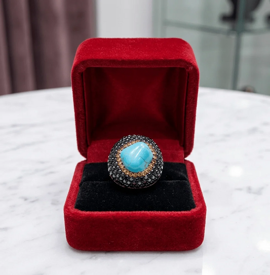 Tone Crystal Dome Statement Ring
