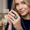 Tone Crystal Dome Statement Ring